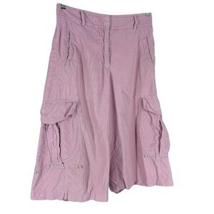 EUC Sies Marjan Pink Cargo Corduroy Wide Leg Gaucho Crop Pant 4